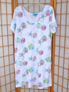Coastal Suncatcher Dress w/crescent pockets cotton jersey knit